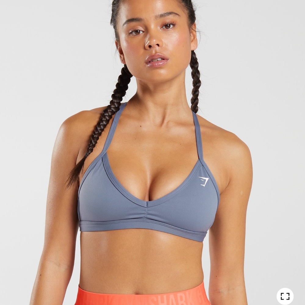 gymshark minimal sports bra evening blue